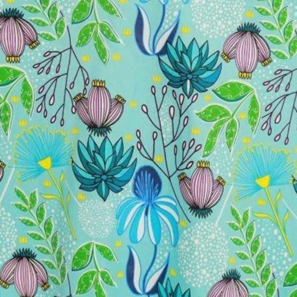 Lindy Bop Myrtle Blue Floral Halter Dress - Picture 6 of 7